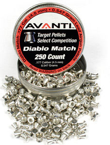 Avanti Diablo Match .177 Cal, 8.4 Grains, Wadcutter, 250ct