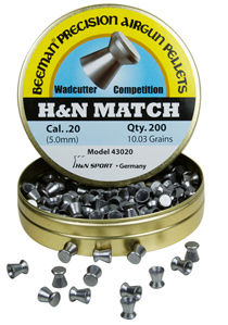 Beeman H&N Match .20 Cal, 10.03 Grains, Wadcutter, 200ctbeeman 