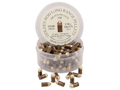 Golden Rod Long-Range Pellets, Type 3, .177 Cal, 8.5 Grains, Pointed, Lead-Free, Tin-Free, 150ctgolden 