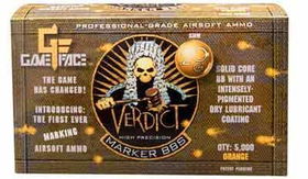 Game Face Verdict 6mm Marking Airsoft BBs, 0.20g, 5000 rds, Orangegame 