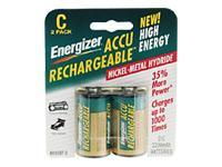 BATTERY, ENERGIZER 2PK C RECHARGEABLbattery 