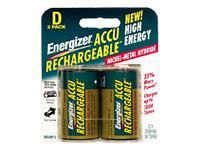 BATTERY, ENERGIZER 2PK D RECHARGEbattery 