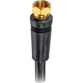 12' RG-6 Digital Coaxial Cable With Gold Plated F Connectors (Black)digital 