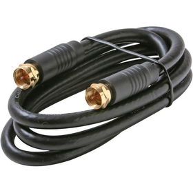 3' Black RG-6 UL F-F Gold Cableblack 