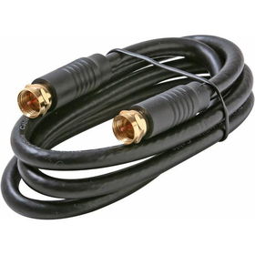 100' Black RG6 UL F-F Gold Cableblack 