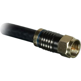 6' RG-6 Quad Shield Coaxial Cable with F Connectorsquad 