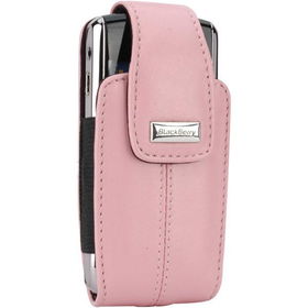 Blackberry Pink Leather Vertical Tote With Wrist Strap For Pearl 8100blackberry 