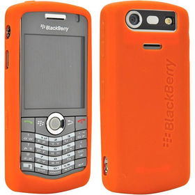 Rubber Skin Case For Blackberry 8120 - Orangerubber 