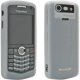 Rubber Skin Case For Blackberry 8120 - Whiterubber 