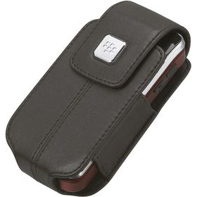 Black BlackBerry Leather Case With Swivel Belt Clip For Pearl Flip 8220/8230black 