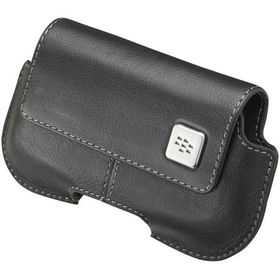 Black BlackBerry Leather Horizontal Pouch For Curve 8900black 