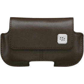 Dark Brown BlackBerry Leather Horizontal Pouch For Curve 8900dark 