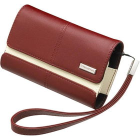 Red BlackBerry Leather Folio With Wrist Strap For Storm 9500/9530red 