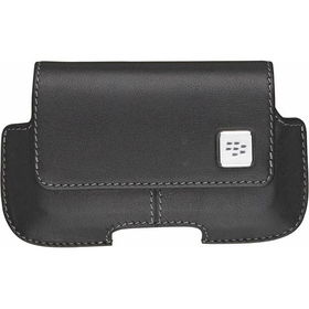 Black BlackBerry Leather Horizontal Pouch For Storm 9500/9530black 