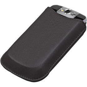 Black BlackBerry Synthetic Leather Pocket For Pearl Flip 8220/8230black 