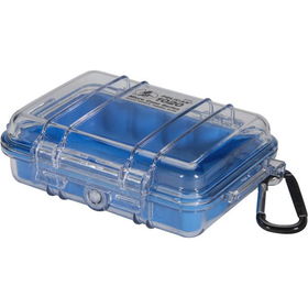 Blue 1020 Micro Case with Clear Lid and Carabineerblue 