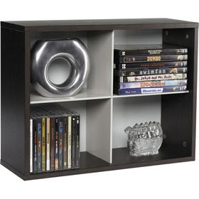 Dark Brown Wood CD/DVD Media Cubedark 