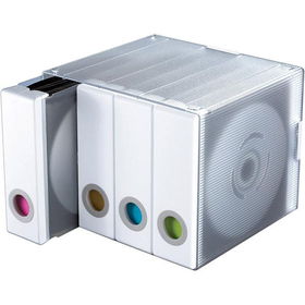 Clear/White Parade Series Stackable 96-CD Storage Caseswhite 