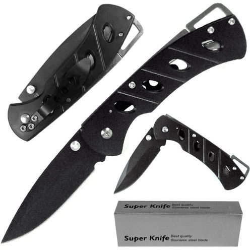 Stealth Black Blade Stainless Folder w/ Lock 7.875 inchstealth 