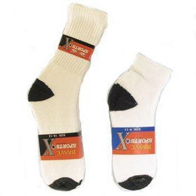 Men's Quarter Cotton Sports Socks Case Pack 240men 