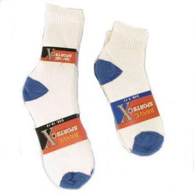 Men's Quarter Cotton Sports Socks Case Pack 240men 