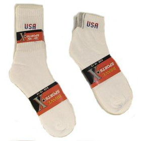 Men's Quarter Cotton Sports Socks Case Pack 240men 