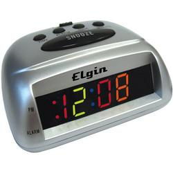 Silver Multicolor LED Bedside Alarm Clocksilver 