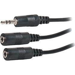 6"" 3.5mm Plug to Two 3.5mm Jacks Y-Adapterplug 