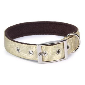 Tan - Fleece Lined Dog Collarstan 