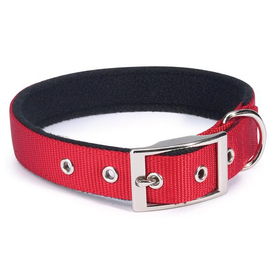 Red - Fleece Lined Dog Collarsred 