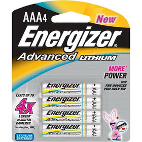 AAA Advanced Lithium Battery Retail Pack - 4-Packadvanced 