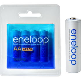 AA Eneloop Pre-Charged NiMH Battery Retail Pack - 4 Packeneloop 