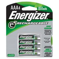 AAA Rechargeable NiMH Battery Retail Pack, 850mAh - 4 Packrechargeable 