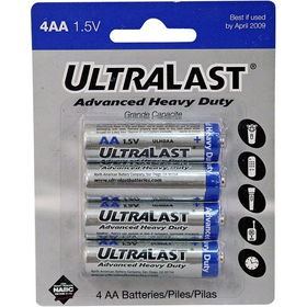 AA Heavy-Duty Zinc Chloride Battery Retail Pack - 4 Packheavy 