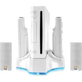 Dual Charge Station and Turbo Cooler for Nintendo Wii - Whitedual 