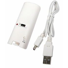 Hardcore Gaming Rechargeable Remote Battery and USB Charging Cable for Nintendo Wiihardcore 