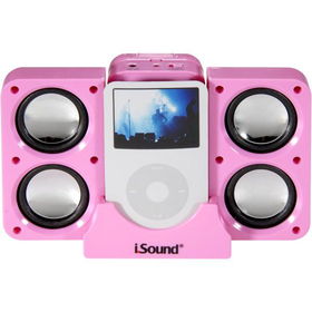 Pink Foldable 4x Portable Speaker Systempink 