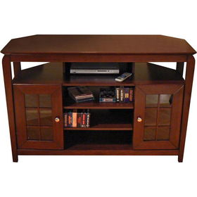 46" Wide Wood Flat Panel Tall-Boy AV Credenza - Walnutwide 