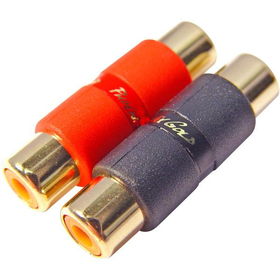 Gold-Plated Double Female RCA Adapter (Pair)gold 