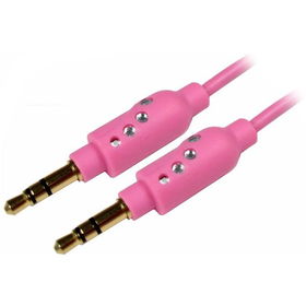 2 meter Ka-Bling Pink 3.5mm Stereo Audio Cablemeter 