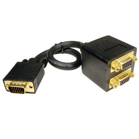 12" SVGA 1 Male To 2 Female Cable Splitter Cablesvga 