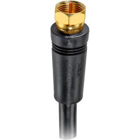 3' Rg-6 Coaxial Cable With Gold Plated F Connectors (Black)coaxial 