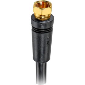 6' RG-6 Digital Coaxial Cable With Gold Plated F Connectors (Black)digital 