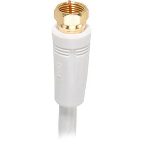 6' RG-6 Digital Coaxial Cable With Gold Plated F Connectors (White)digital 