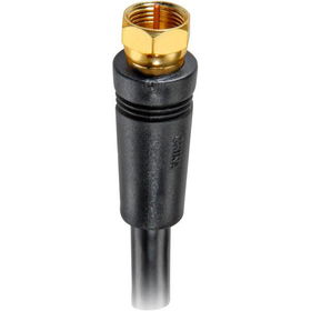 100' RG-6 Digital Coaxial Cable With Gold Plated F Connectors (Black)digital 