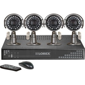 DVR System with 4 Color Weather-Proof Night Vision Cameras and 500GB Hard Drivedvr 