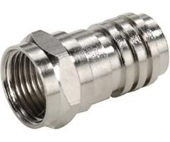 Crimp-On F Connector - RG-59 Nickel Plated - 25-Packcrimp 