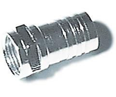 Crimp-On F Connector - RG-6 Nickel Plated - 25-Packcrimp 