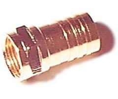 Crimp-On F Connector - RG-6 Gold Plated - 25-Packcrimp 