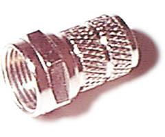 Nickel Plated Twist-On F Connector - RG-6 - 25-Packnickel 